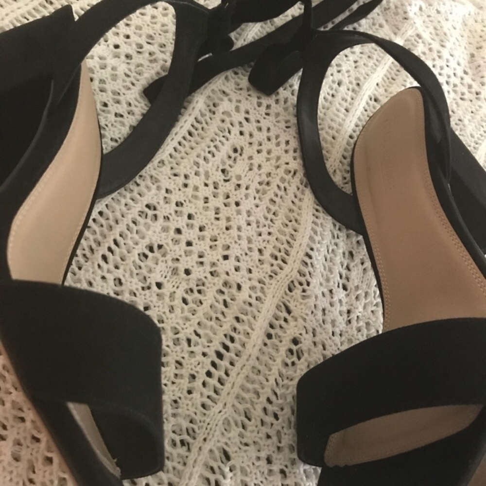 Black strappy lace up heels - wide fit!